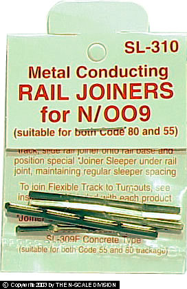 N SL-310 Fishplates Peco Rail joiners 